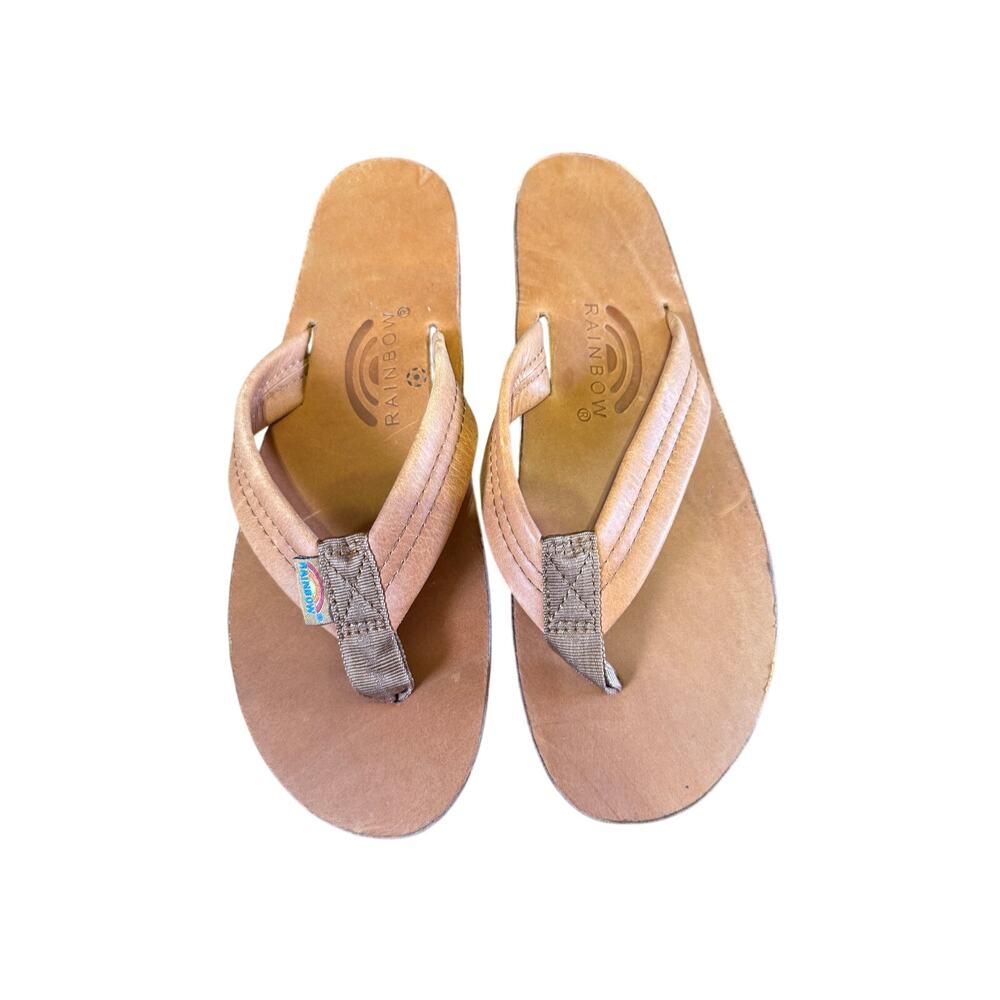 Rainbow Sandals Women’s Single Layer Arch Support Premier Leather Size 9.5-10.5